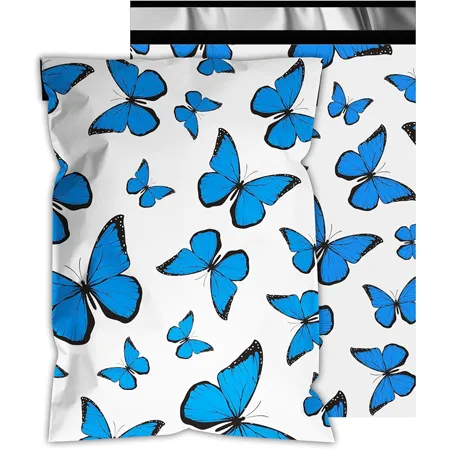 Blue Butterfly Poly Mailers