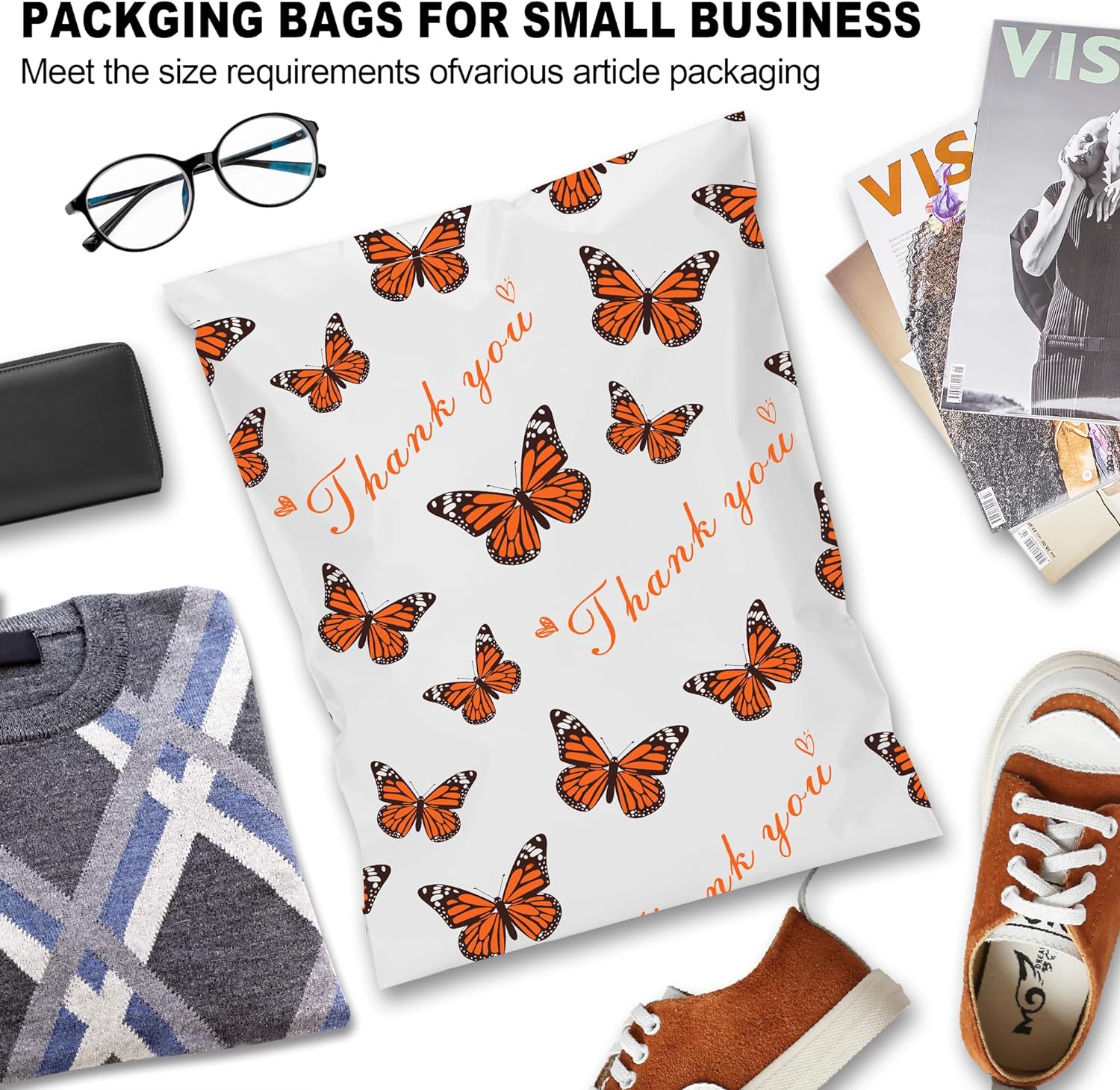 Details of Butterfly Poly Mailers