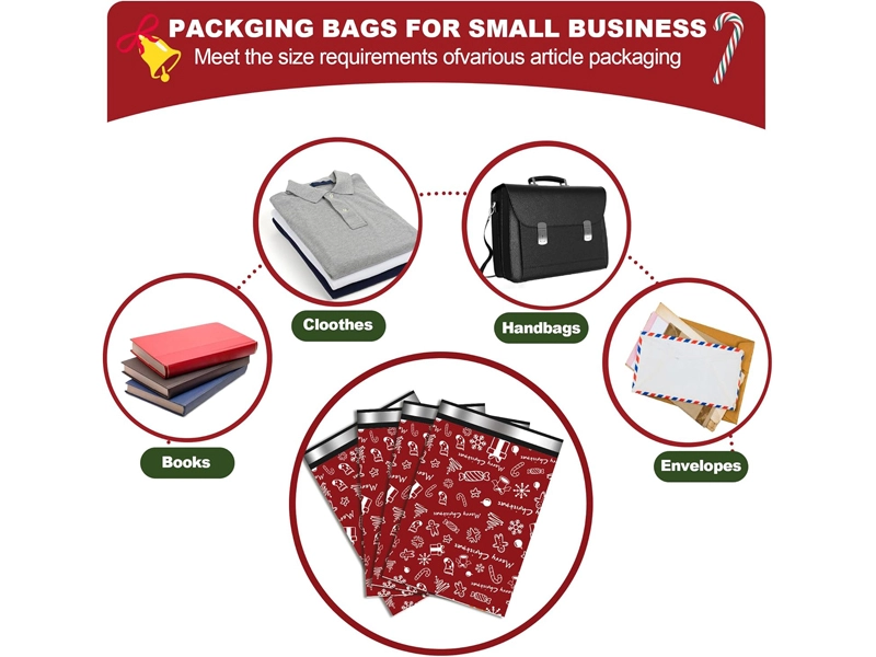 Details of Christmas Poly Mailers