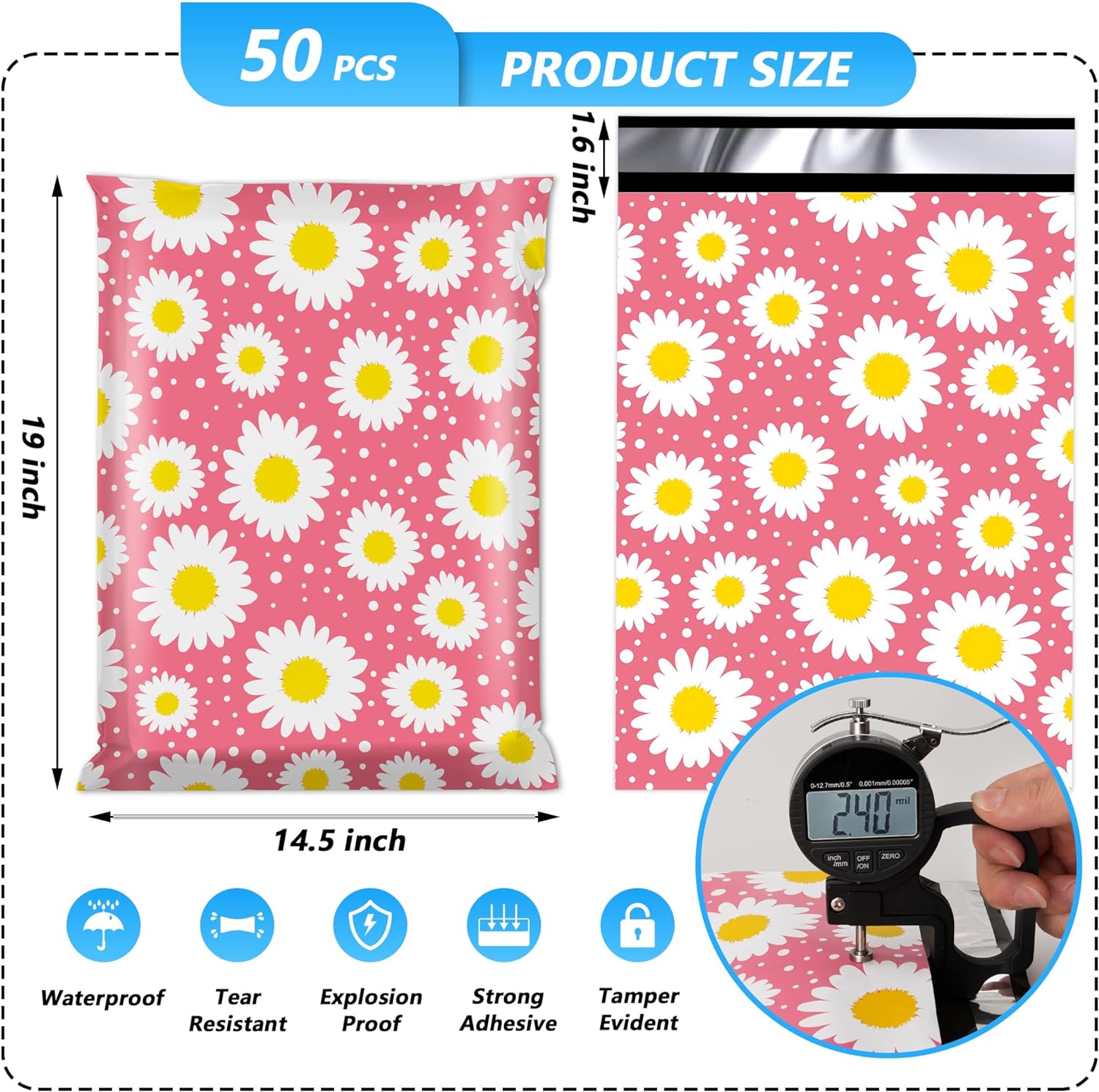 Details of Daisy Poly Mailers