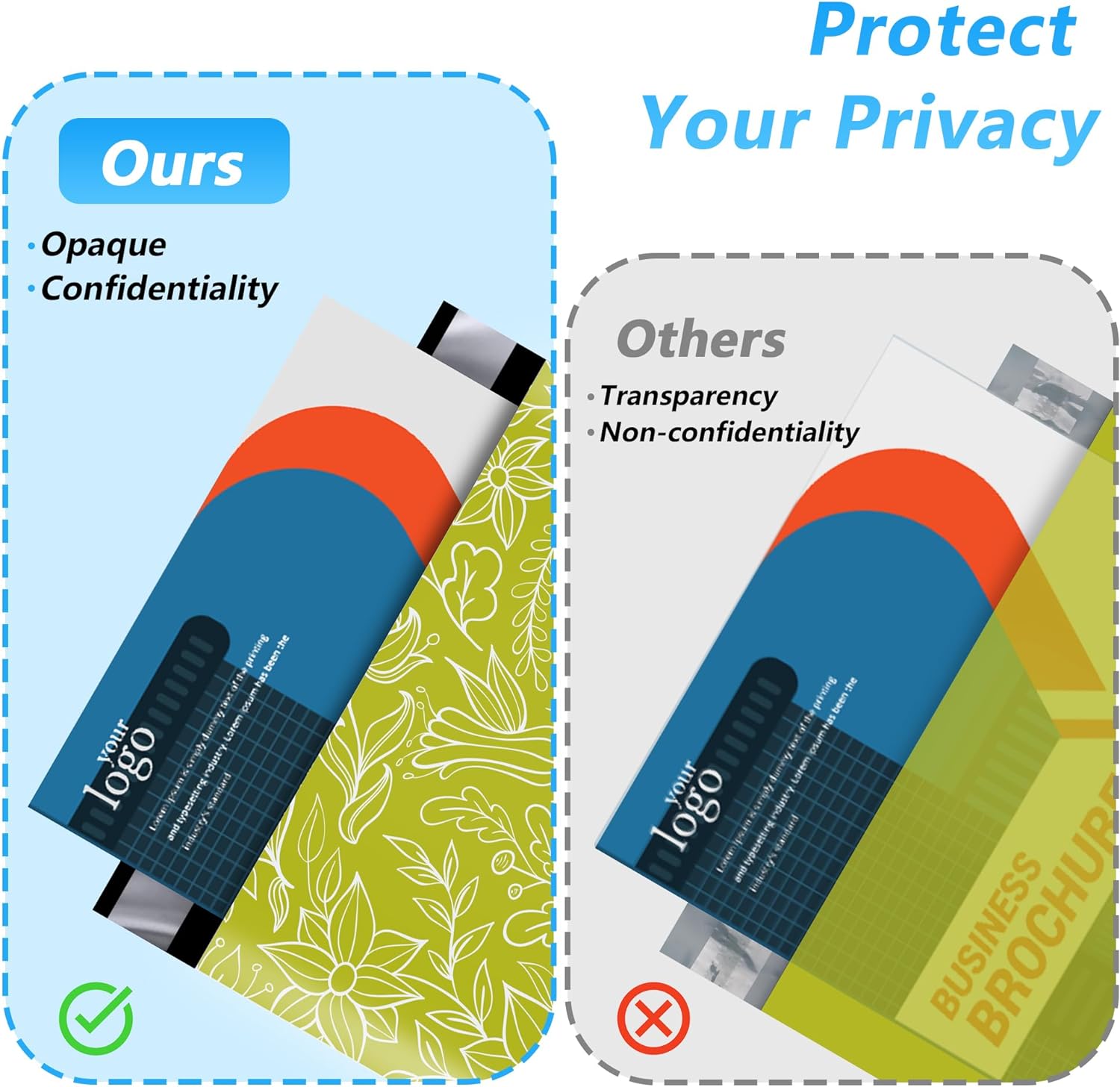 Details of Flower Poly Mailers