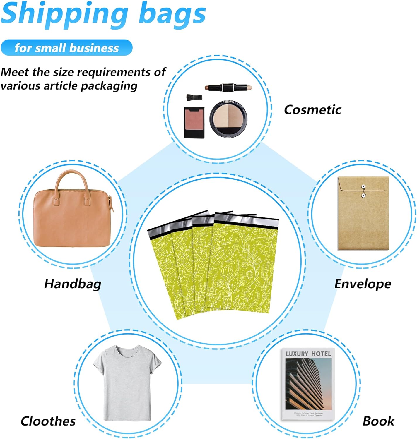 Details of Flower Poly Mailers