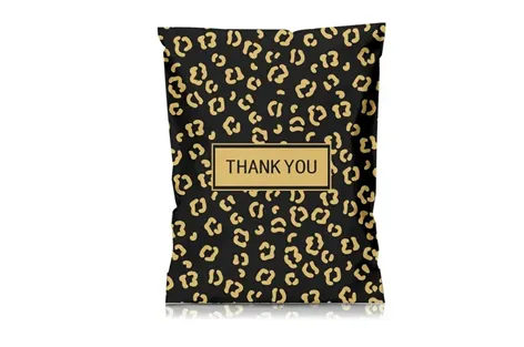 Gold Leopard Poly Mailers