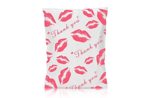 Red Lip Poly Mailers