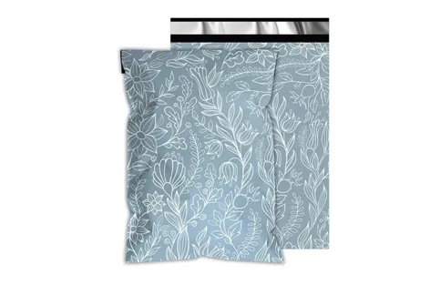 Silver flower Poly Mailers