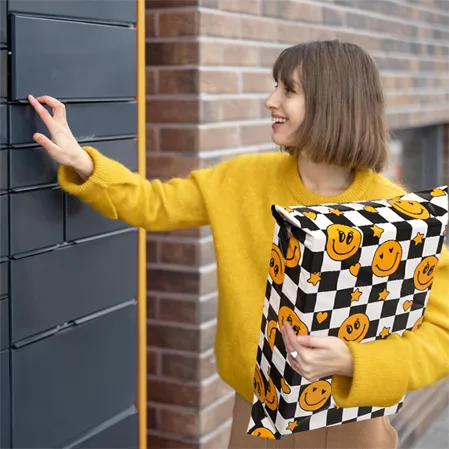 Smile Checkerboard Poly Mailers