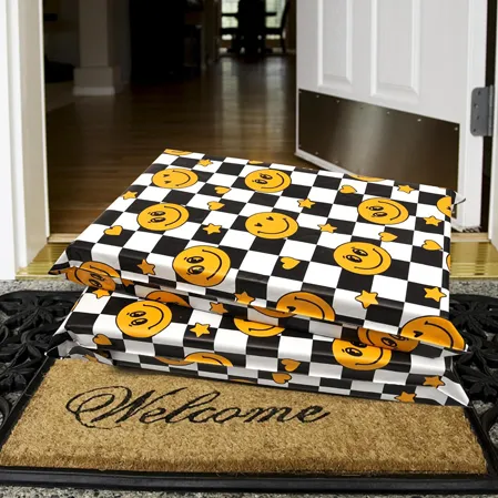 Smile Checkerboard Poly Mailers
