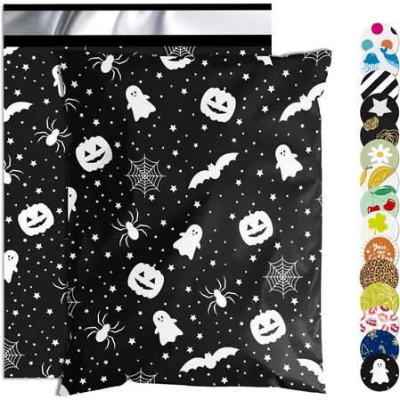 Black Halloween Poly Mailers