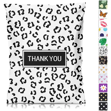 Black Leopard Poly Mailers
