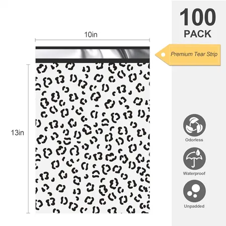 Black Leopard Poly Mailers