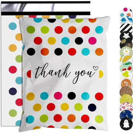 Color Polka Dots Poly Mailers