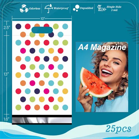 Color Polka Dots Poly Mailers with Handle