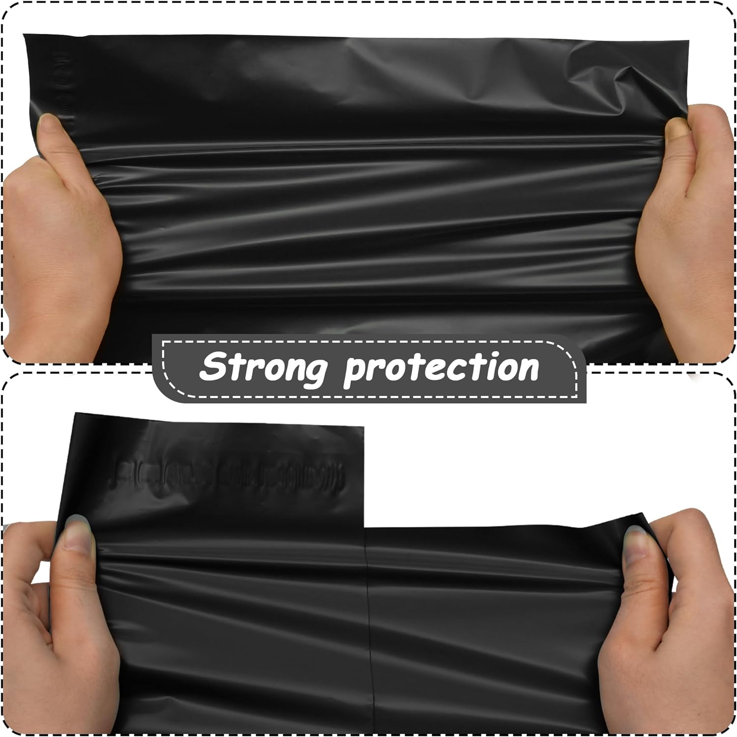 Details of Black Poly Mailers