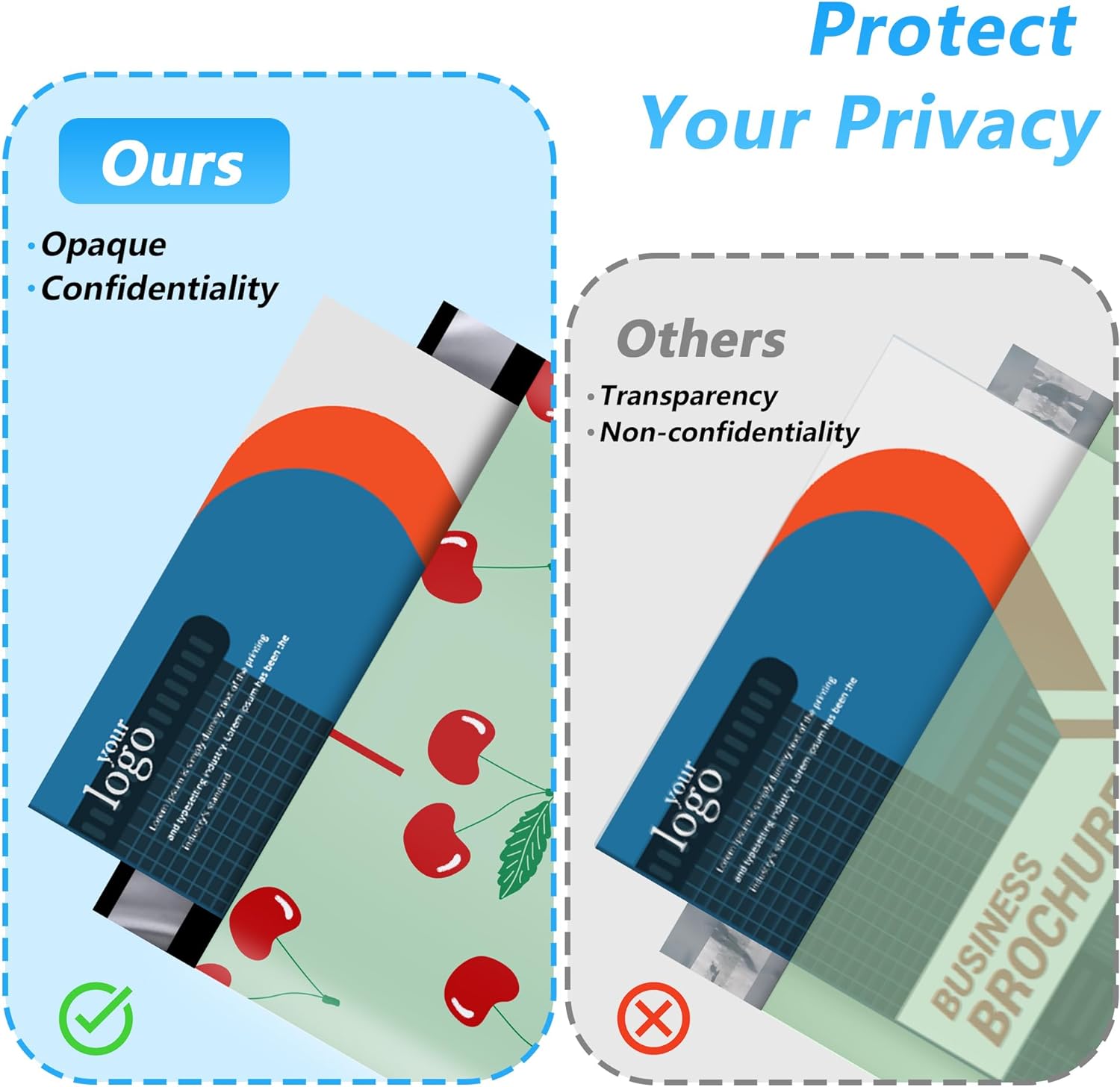 Details of Cherry Poly Mailers