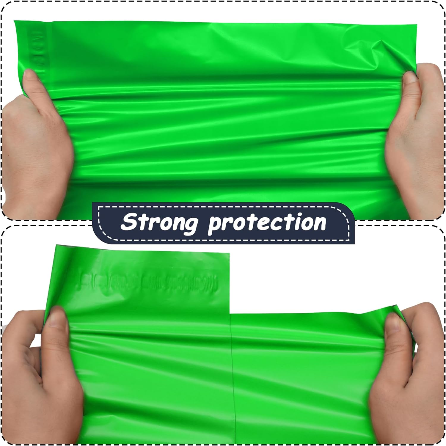 Details of Green Poly Mailers