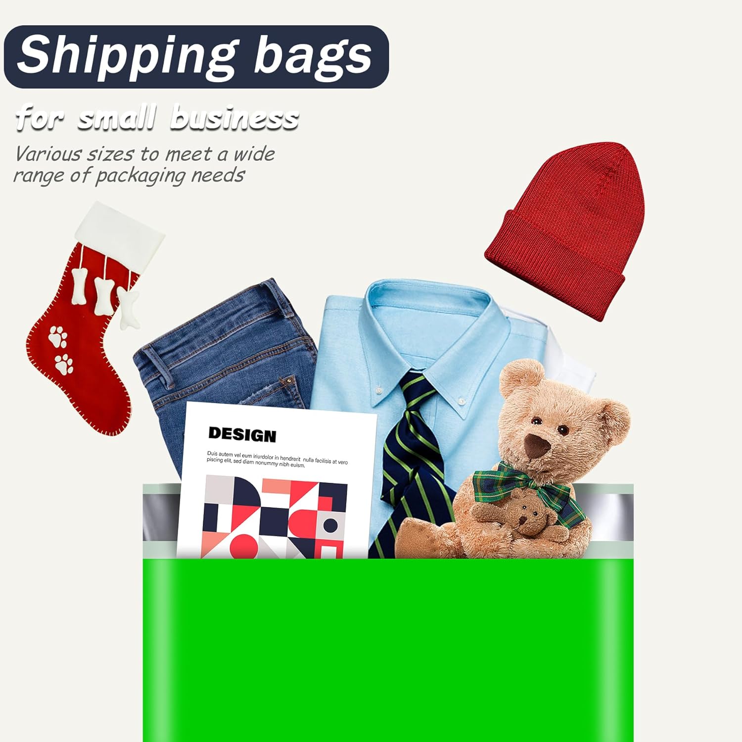 Details of Green Poly Mailers