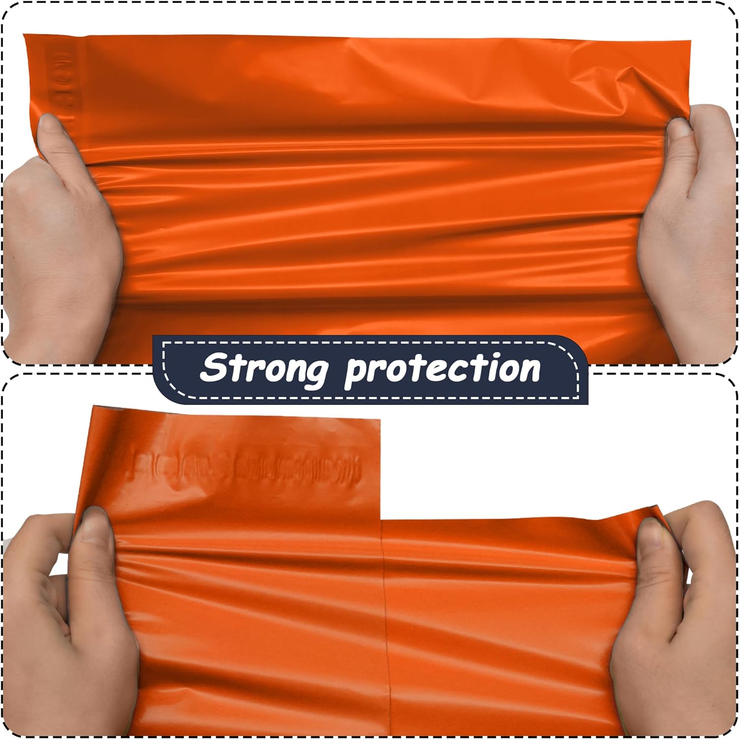 Details of Orange Poly Mailers