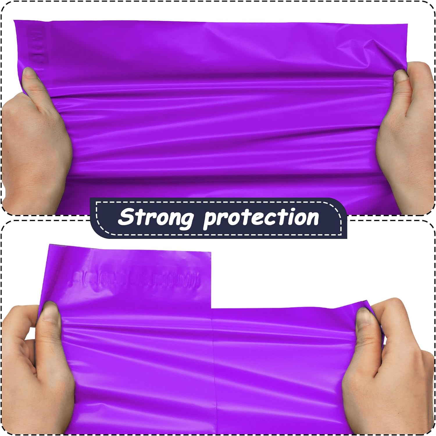 Details of Purple Poly Mailers