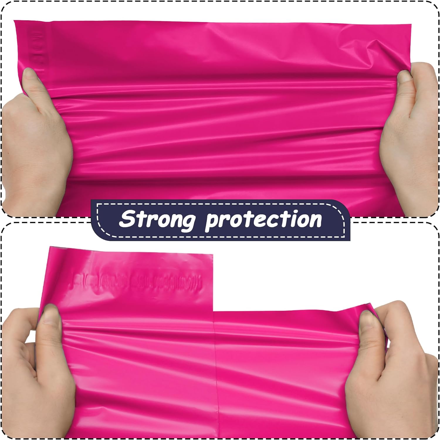 Details of Rose Red Poly Mailers