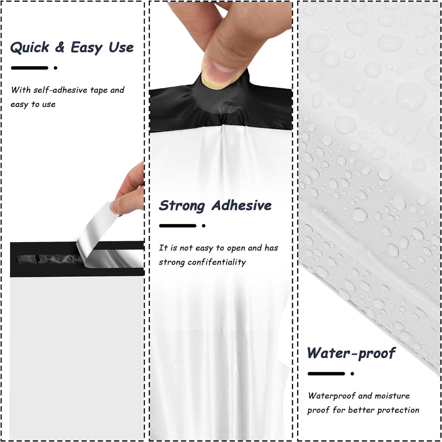 Details of White Poly Mailers