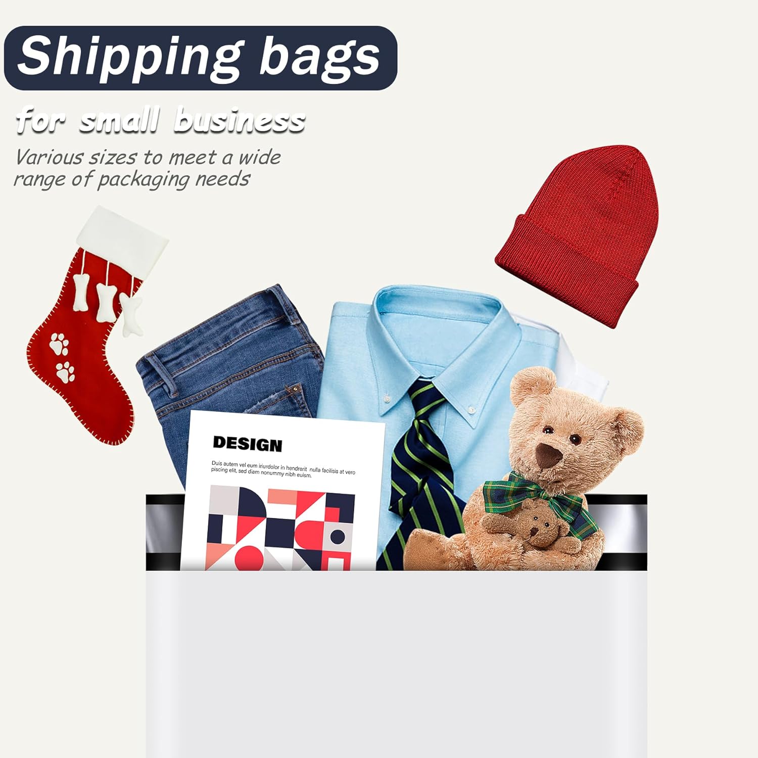 Details of White Poly Mailers