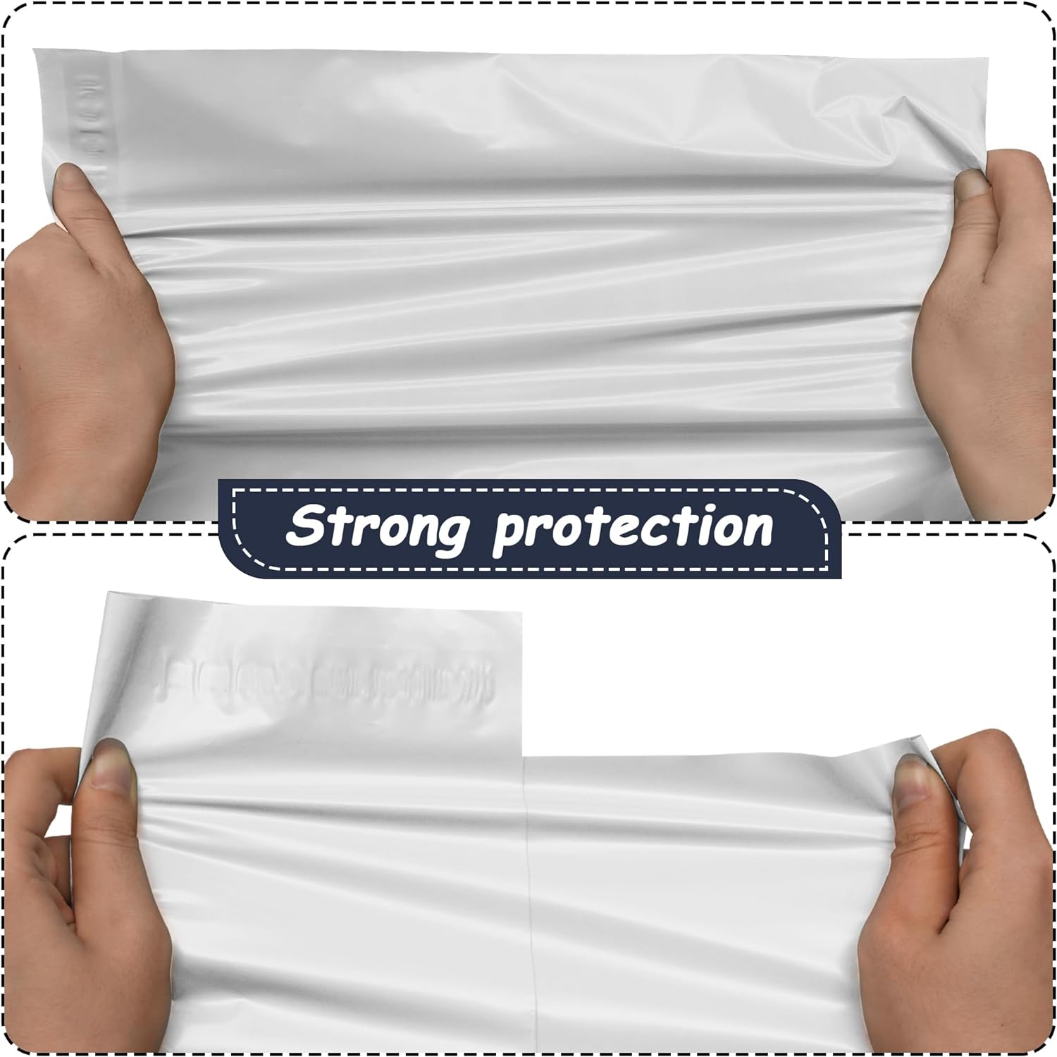 Details of White Poly Mailers