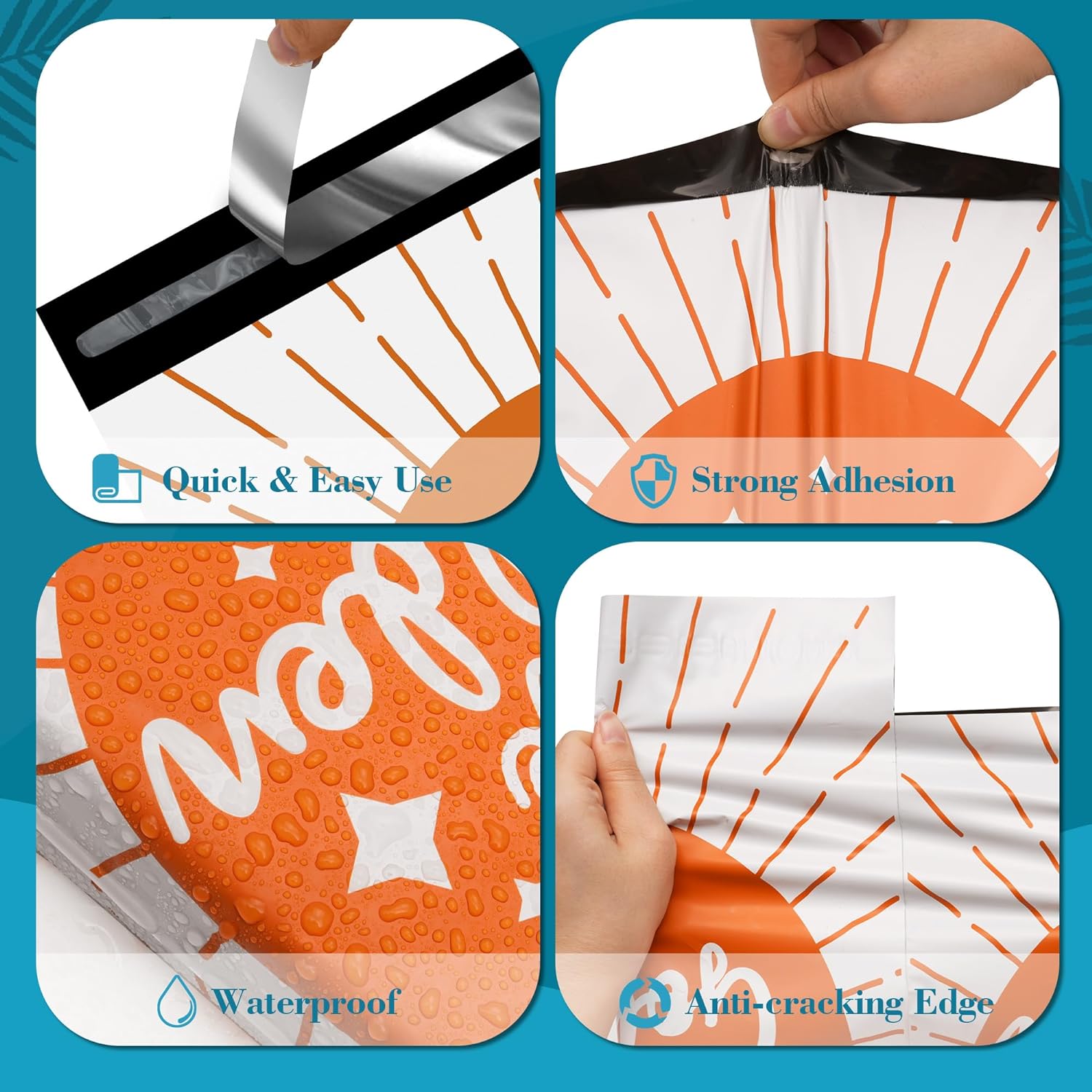 Details of You Are Golden Poly Mailers with Handle