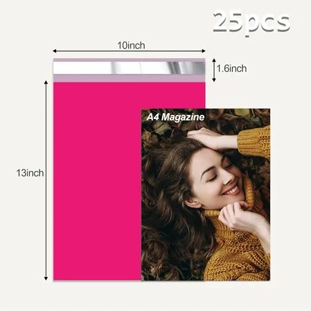 Rose Red Poly Mailers