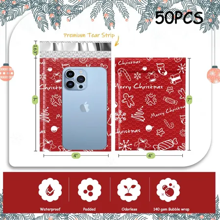 Christmas Bubble Mailers
