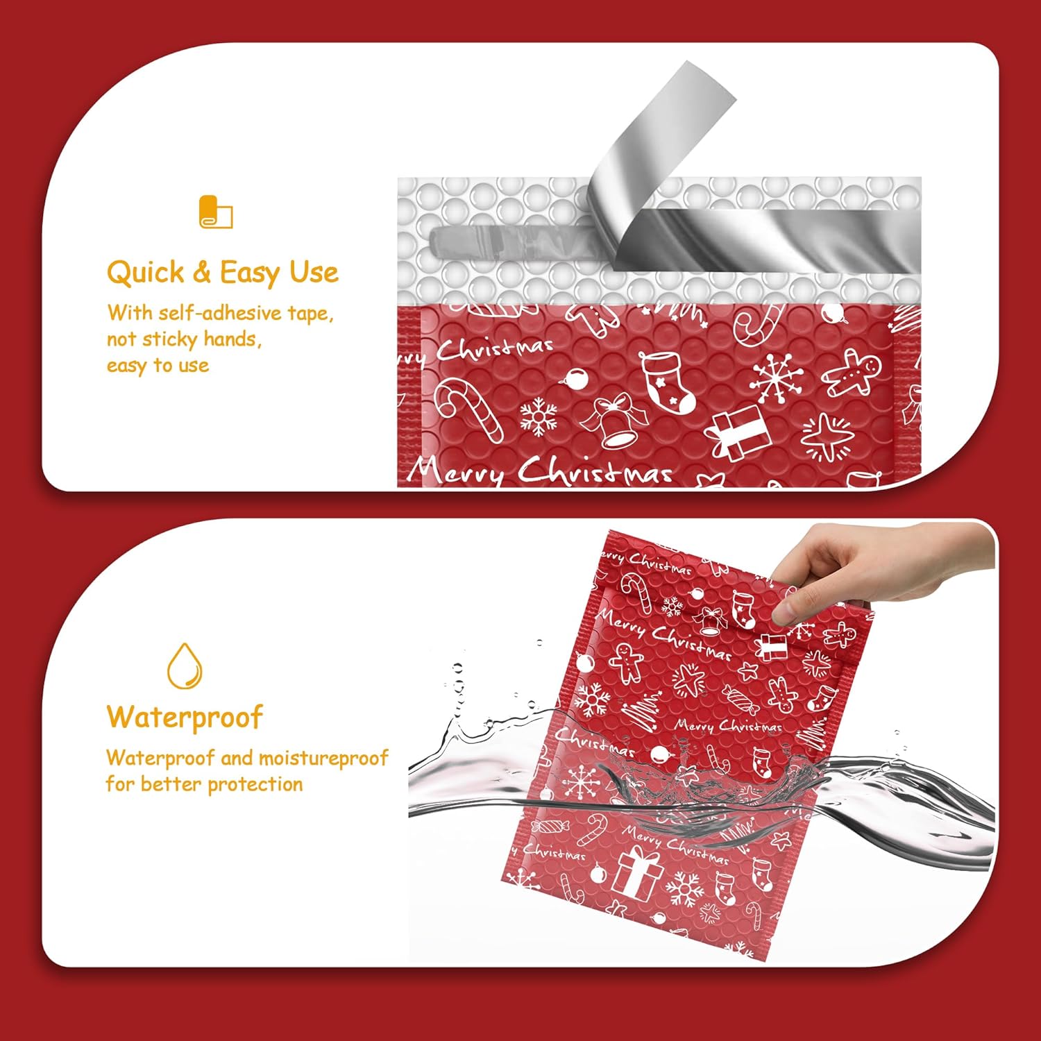Details of Christmas Bubble Mailers