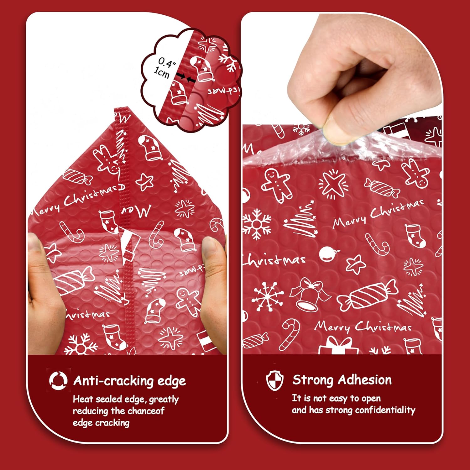 Details of Christmas Bubble Mailers
