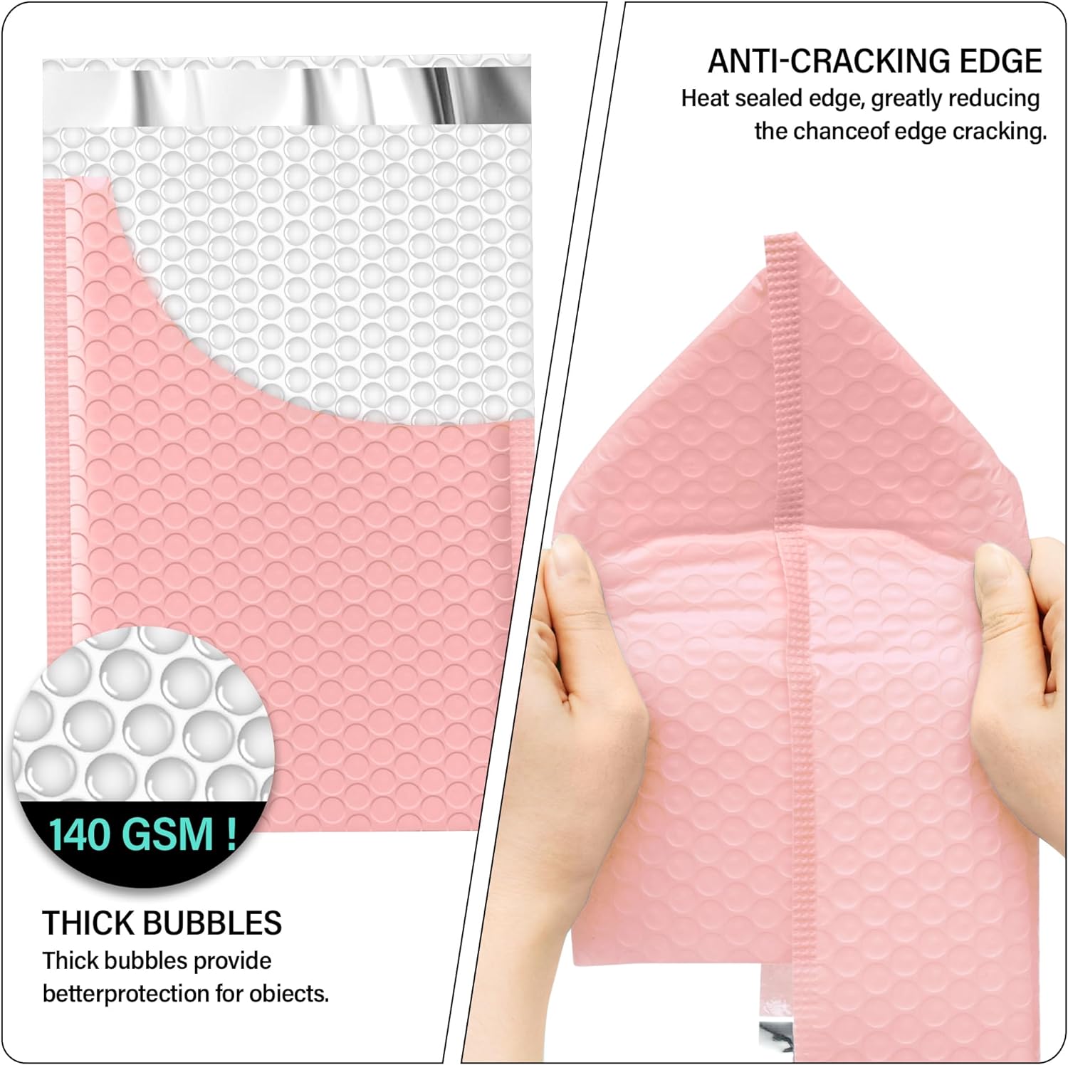 Details of Pink Bubble Mailers