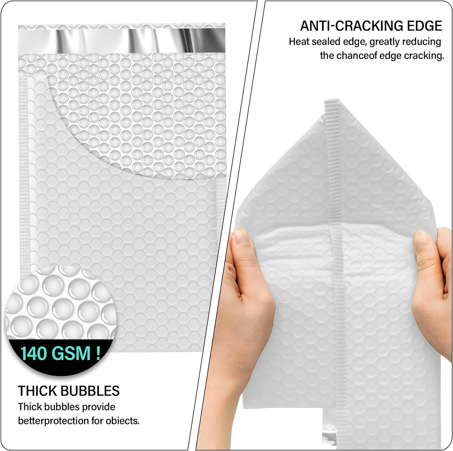 Details of White Bubble Mailers