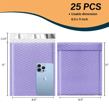 Purple Bubble Mailers