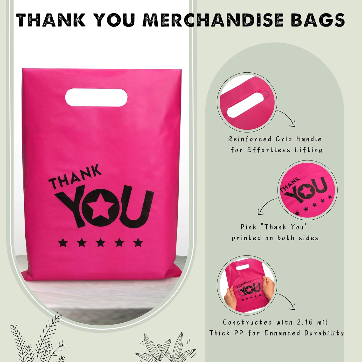 Details of Thank You 9x12 Shopping Bags