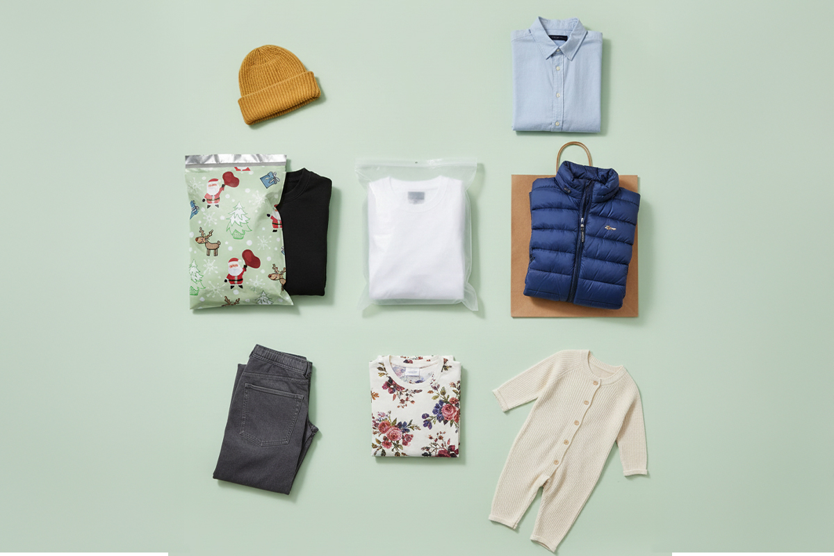 pack material apparel clothing