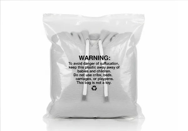 Zipper Bags with Warnings