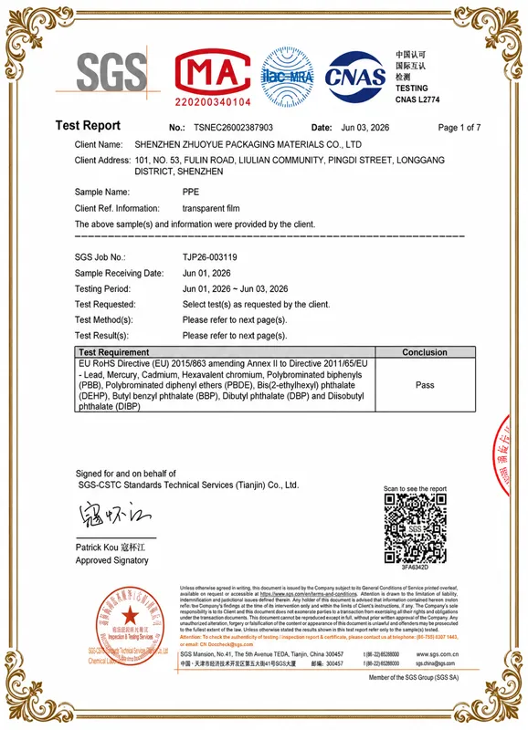 PPE Certificate