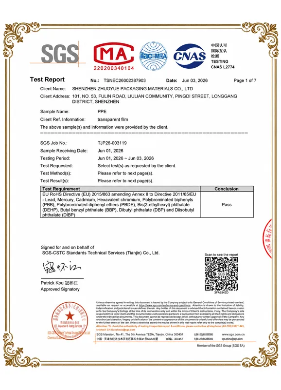 PPE Test Report